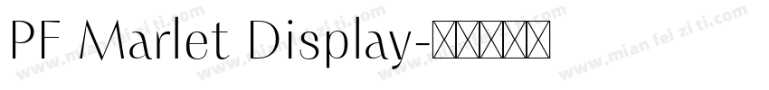 PF Marlet Display字体转换